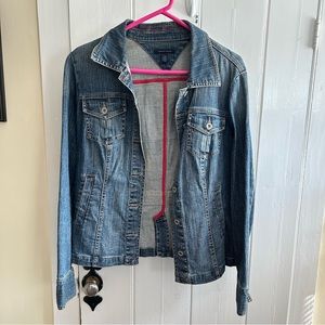 Tommy Hilfiger Women’s Denim Blue Jean Jacket Trucker Size L